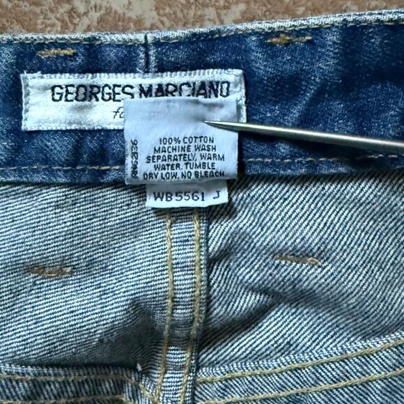 Vintage Georges Marciano for Guess High Waist Denim Jeans Size 28 - Picture 10 of 11
